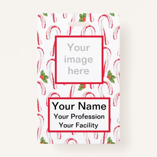 Candy Canes en Holly Badge (Voorkant)
