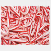 Candy Canes Fleece Blanket Deken (Voorkant (Horizontaal))