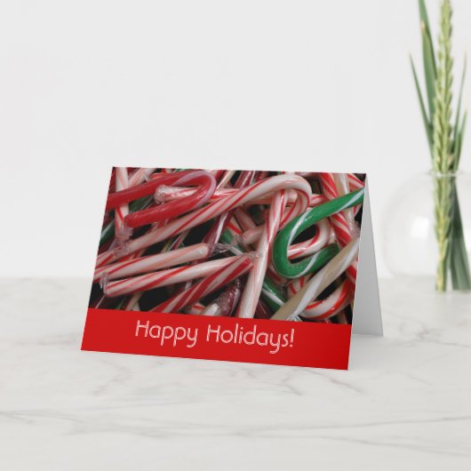 Candy Canes Holiday Kaart (blanco binnenin) (Voorkant)