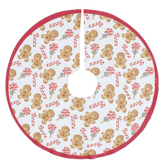 Candy Canes Holiday Pattern Kerstboom Rok (Voorkant)