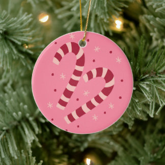 Candy canes keramisch ornament