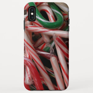 Candy Canes kerstfeestay White Green en Red iPhone XS Max Hoesje
