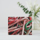 Candy Canes kerstfeestay White Green en Red Feestdagenkaart (Staand voorkant)