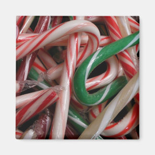 Candy Canes kerstfeestay White Green en Red Magneet