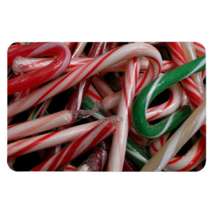 Candy Canes kerstfeestay White Green en Red Magneet