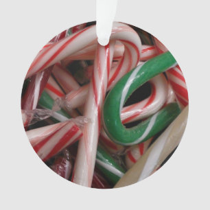 Candy Canes kerstfeestay White Green en Red Ornament