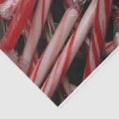 Candy Canes kerstfeestay White Green en Red Tissuepapier (Detail)
