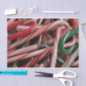 Candy Canes kerstfeestay White Green en Red Tissuepapier (Craft)