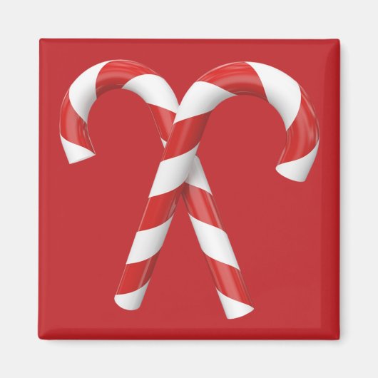 Candy Canes Kerstmagneet Magneet (Voorkant)