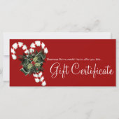 Candy Canes met cadeaubonnen en donkergroene boe (Voorkant)