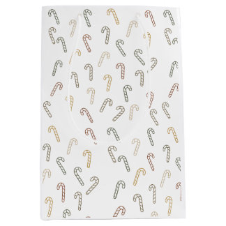 Candy Canes Minimal Scandi Christmas Design			 Medium Cadeauzakje