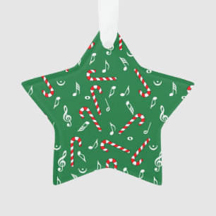 Candy Canes Muzieknoten Ornament