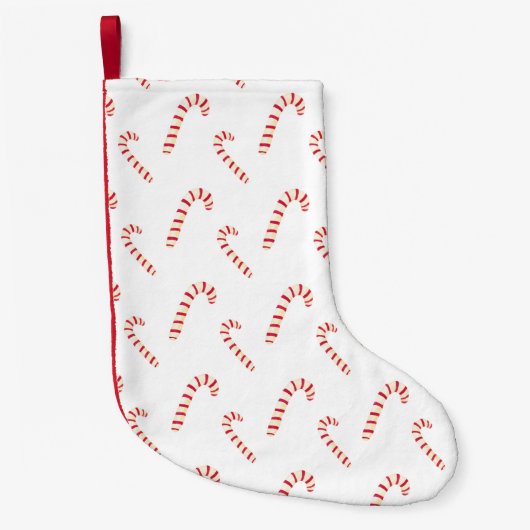 Candy Canes Pattern Kleine Kerstsok (Voorkant)