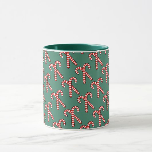 Candy Canes Pattern Mok (Midden)