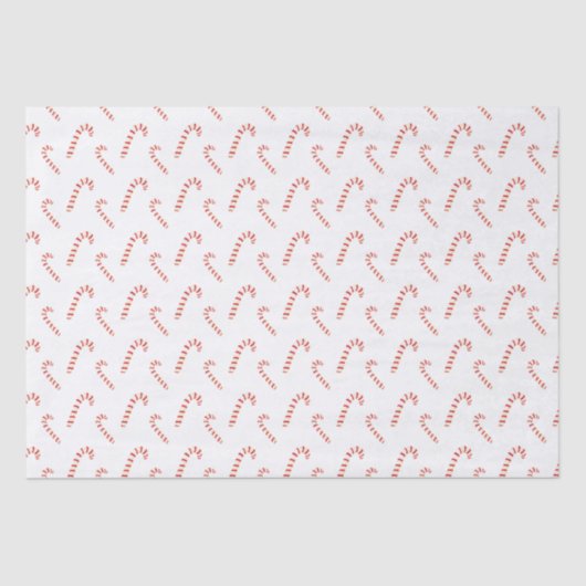 Candy Canes Pattern Tissuepapier (Voorkant)