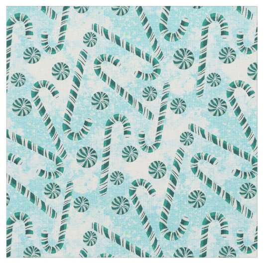 Candy Canes Peppermint-kerstmis Stof (Close Up)