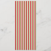 Candy Canes red green Dinner Menu (Achterkant)