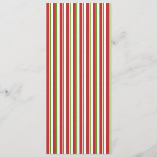 Candy Canes red green Dinner Menu (Achterkant)