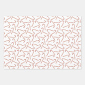 Candy Canes Stippen en Sneeuwvlokken Rode Kerst Inpakpapier Vel (Voorkant)