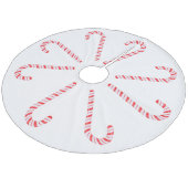 Candy Canes Tree Skirt Fleece Kerstboom Rok (Gekanteld)