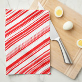 Candy Canes Xmas Rood Wit Vakantie 4Lyn Theedoek (Quarter Fold)
