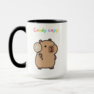 Candy Capybara – Mooie Lollypop Kinder T-shirt Mok