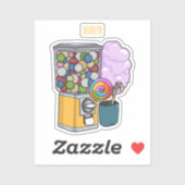Candy cartoon illustratie sticker (Vel)
