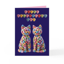 Candy Cats Valentine's Day Card