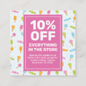 Candy Chocolates Cupcakes Carte de rabais (Devant)