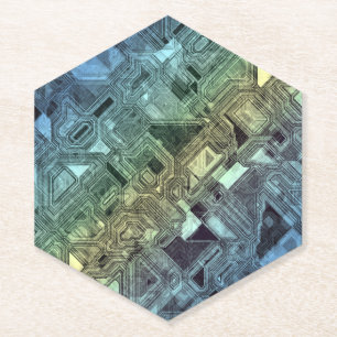 candy circuits - lemon lime : kartonnen onderzetters
