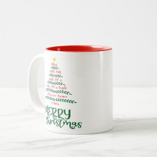 Candy Coffee Joyeux Noël Arbre décoration tasse (Devant gauche)