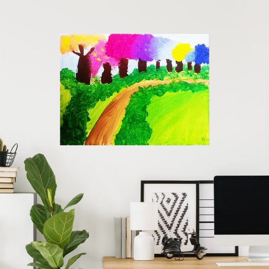 Candy Colour Trees - Poster de valeur (Bureau à domicile)