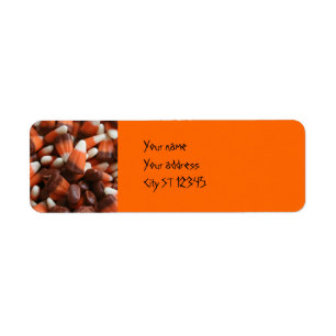 Candy Corn-adreslabel Etiket