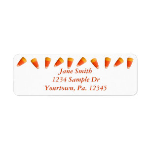 Candy Corn-adreslabel Etiket