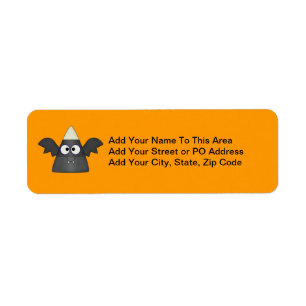 Candy Corn Bat Etiket