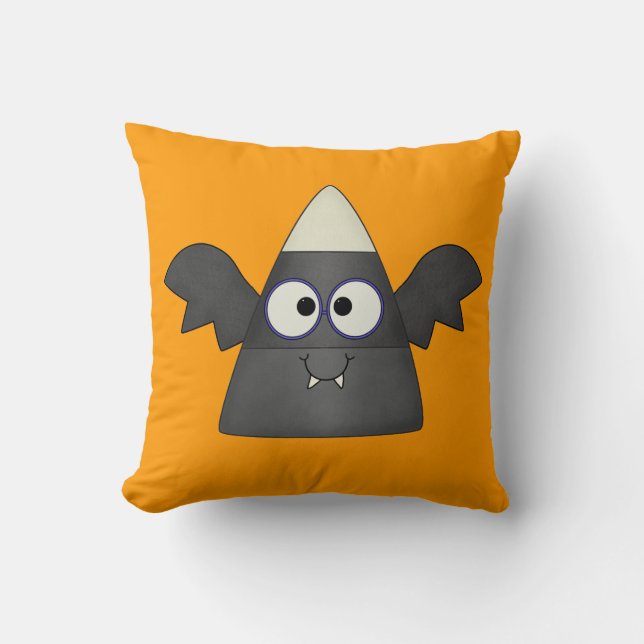 Candy Corn Bat Kussen (Voorkant)
