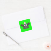 Candy Corn Bat Vierkante Sticker (Envelop)