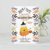 Candy Corn Caractère Halloween Party Invitation (Debout devant)
