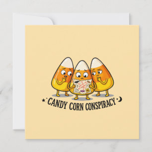 Candy Corn Complot Mooie Halloween Kledij Kaart