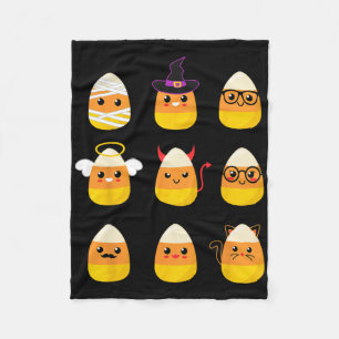 Candy Corn Costume Characters - Cute Halloween Kin Fleece Deken