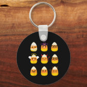 Candy Corn Costume Characters - Cute Halloween Kin Sleutelhanger (Voorkant)