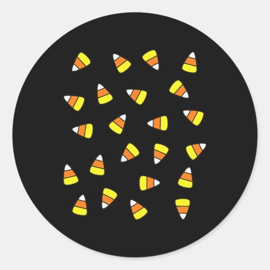 Candy Corn Costume Ronde Sticker (Voorkant)