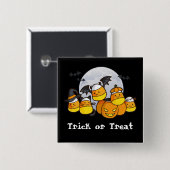 Candy Corn Critters Vierkante Button 5,1 Cm (Voorkant /achterkant)