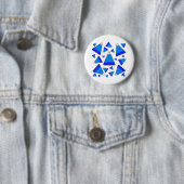 Candy Corn Dark Blues Ronde Button 5,7 Cm (In situ)