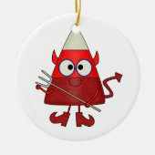 Candy Corn Devil Halloween Keramisch Ornament (Voorkant)