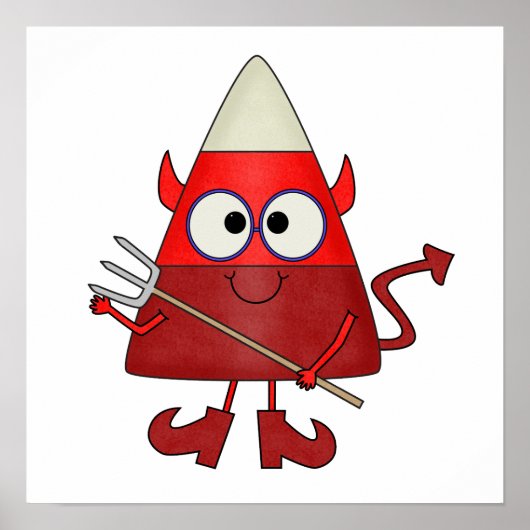 Candy Corn Devil Halloween Poster (Voorkant)