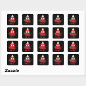 Candy Corn Devil Halloween Vierkante Sticker (Vel)