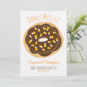 Candy Corn Donut Halloween Wedding Save The Date (Staand voorkant)