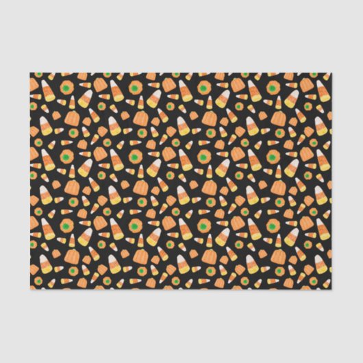 Candy Corn en Pumpkins Weefselpapier Tissuepapier (Voorkant)