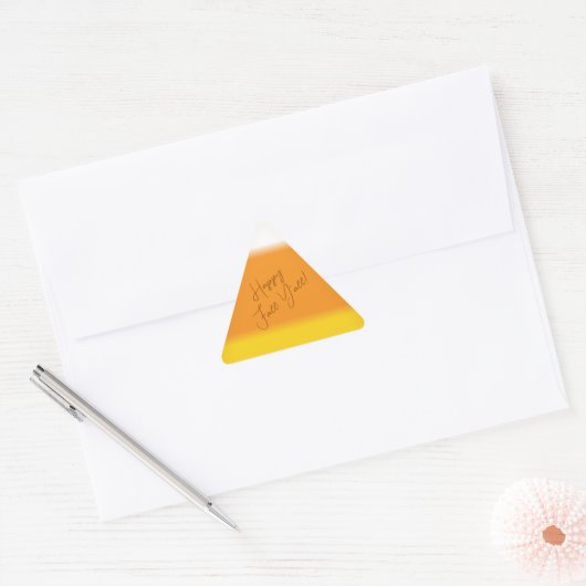 Candy Corn Envelope Seal Driehoek Sticker (Envelop)